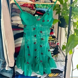 Victoria's Secret Vintage mesh lingerie dress with Cherries